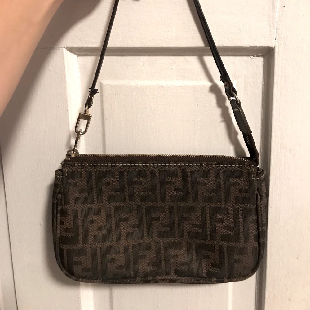 Fendi Brown Monogram Clutch